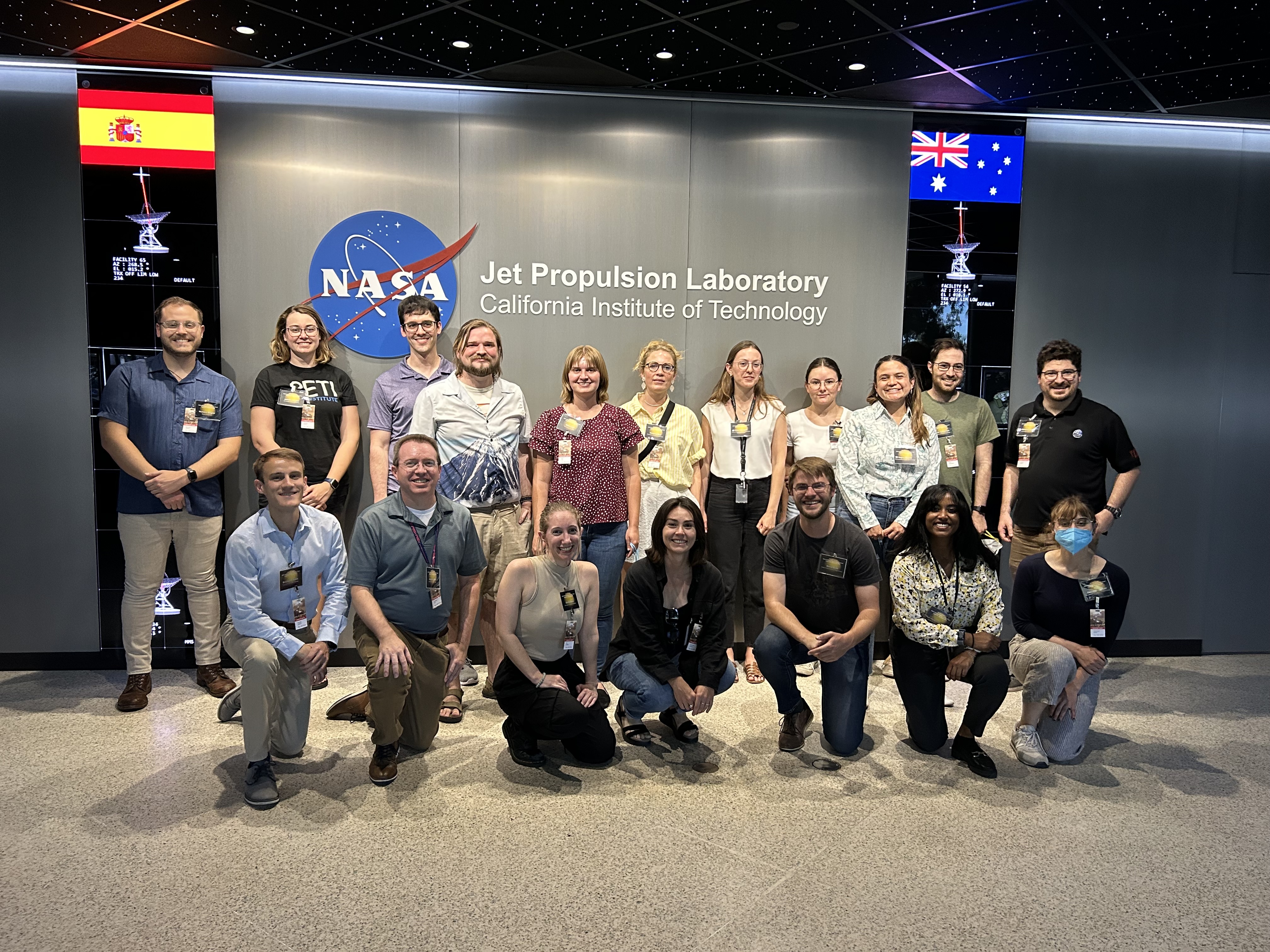 My PSSS cohort picuted just outside of JPL mission control.